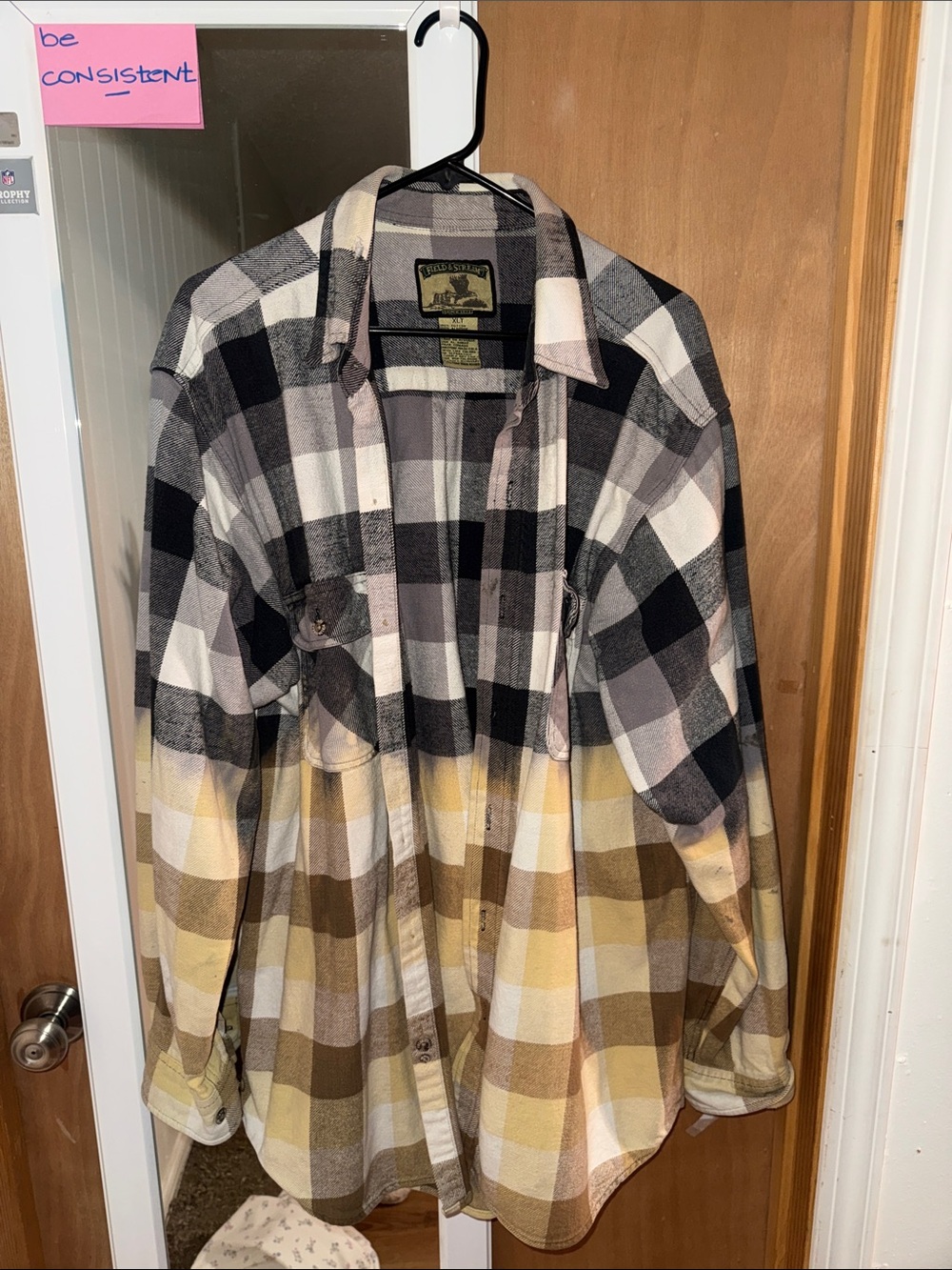 Field & Stream Plaid Shirt Jacket in Black, Gray, Brown & Cream
